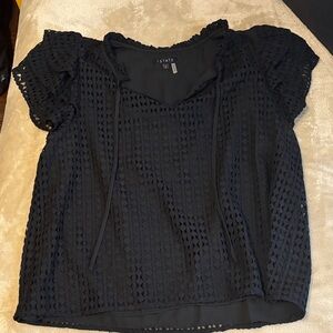 1. State Women's Black Eyelet Top